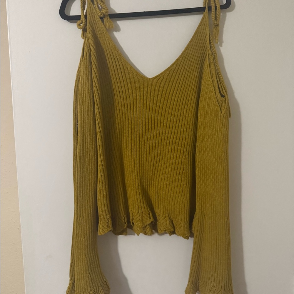 Mustard Yellow Women's Knit Top